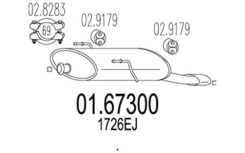 MTS Company 01.67300 Endschalldämpfer von MTS Company