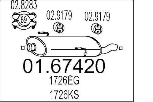 MTS Company 01.67420 Endschalldämpfer von MTS Company