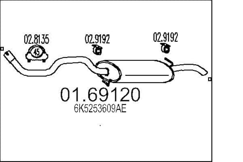 MTS Company 01.69120 Endschalldämpfer von MTS Company