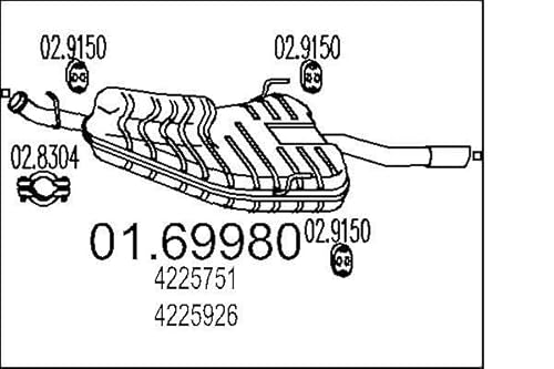 MTS Company 01.69980 Endschalldämpfer von MTS