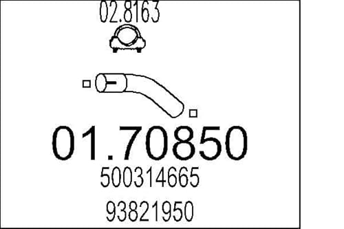 MTS Company 01.70850 Abgasrohr von MTS Company