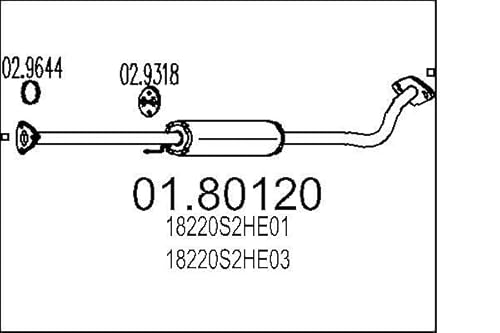 MTS Company 01.80120 Mittelschalldämpfer von MTS Company