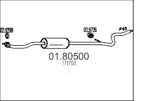 MTS Company 01.80500 Mittelschalldämpfer von MTS Company