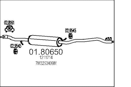 MTS Company 01.80650 Mittelschalldämpfer von MTS Company