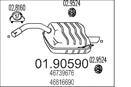 MTS Company 01.90590 Endschalldämpfer von MTS Company