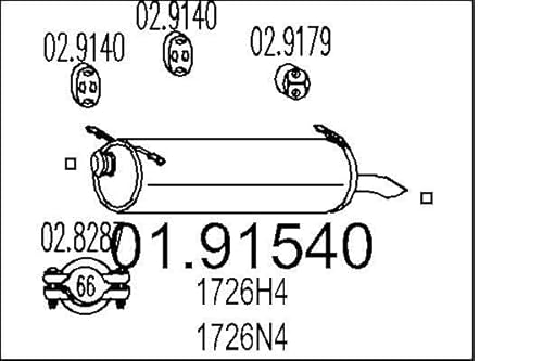 MTS Company 01.91540 Endschalldämpfer von MTS Company