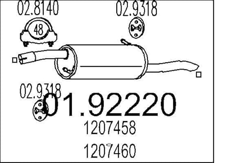 MTS Company 01.92220 Endschalldämpfer von MTS Company