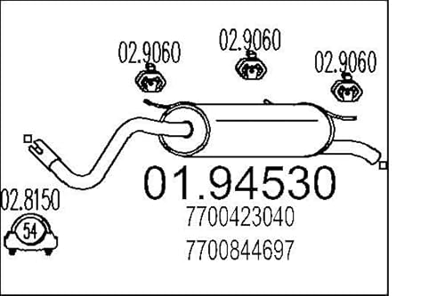 MTS Company 01.94530 Endschalldämpfer von MTS Company