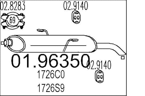 MTS Company 01.96350 Endschalldämpfer von MTS Company