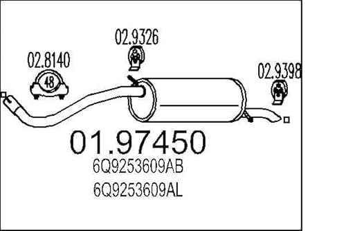 MTS Company 01.97450 Endschalldämpfer von MTS