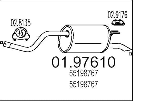 MTS Company 01.97610 Endschalldämpfer von MTS Company