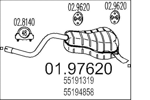 MTS Company 01.97620 Endschalldämpfer von MTS Company