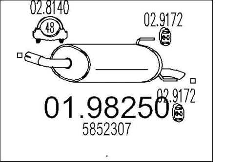 MTS Company 01.98250 Endschalldämpfer von MTS Company