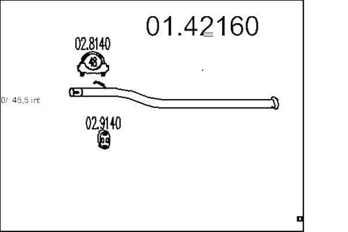 MTS Company 01.42160 Abgasrohr von エムテクノ MTS
