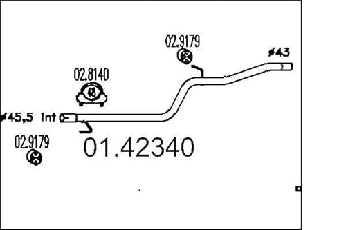 MTS Company 01.42340 Abgasrohr von エムテクノ MTS