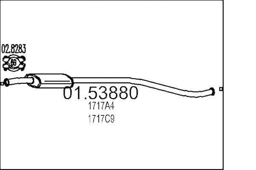 MTS Company 01.53880 Mittelschalldämpfer von エムテクノ MTS