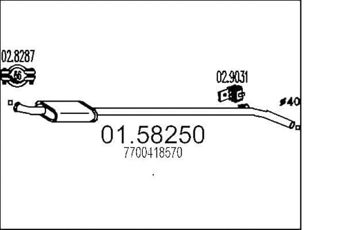 MTS Company 01.58250 Mittelschalldämpfer von エムテクノ MTS