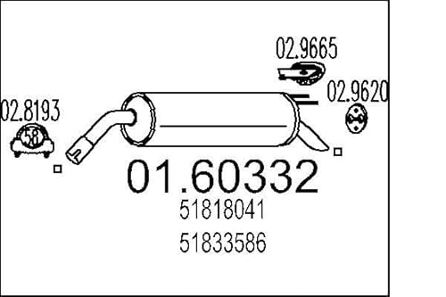 MTS Company 01.60332 Endschalldämpfer von エムテクノ MTS