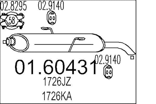 MTS Company 01.60431 Endschalldämpfer von エムテクノ MTS