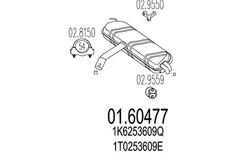 MTS Company 01.60477 Endschalldämpfer von エムテクノ MTS