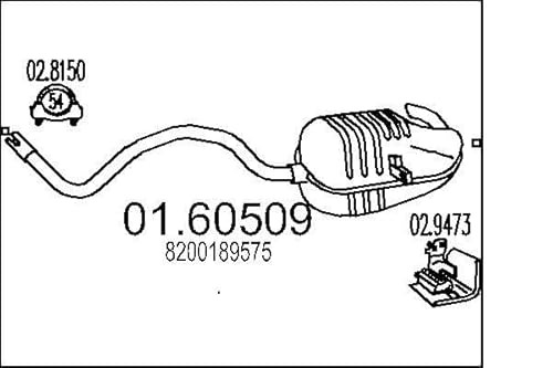 MTS Company 01.60509 Endschalldämpfer von エムテクノ MTS