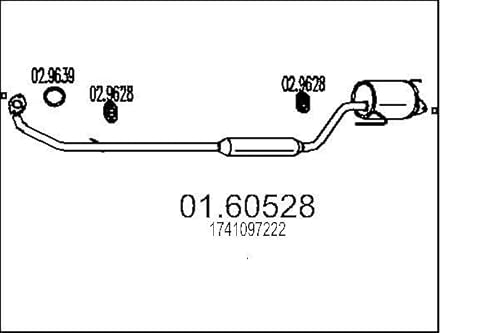 MTS Company 01.60528 Endschalldämpfer von エムテクノ MTS