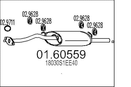 MTS Company 01.60559 Endschalldämpfer von エムテクノ MTS