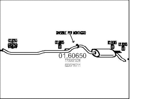 MTS Company 01.60650 Endschalldämpfer von エムテクノ MTS