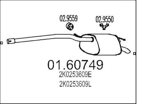 MTS Company 01.60749 Endschalldämpfer von エムテクノ MTS