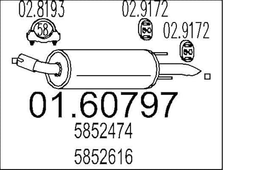 MTS Company 01.60797 Endschalldämpfer von エムテクノ MTS