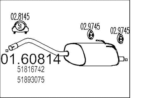 MTS Company 01.60814 Endschalldämpfer von エムテクノ MTS