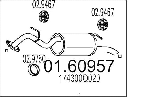 MTS Company 01.60957 Endschalldämpfer von エムテクノ MTS