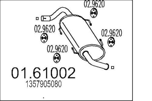 MTS Company 01.61002 Endschalldämpfer von エムテクノ MTS