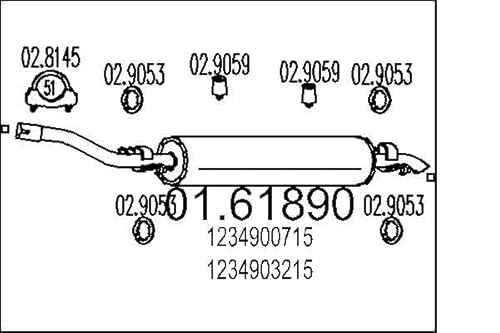 MTS Company 01.61890 Endschalldämpfer von エムテクノ MTS