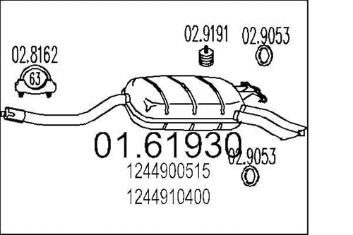 MTS Company 01.61930 Endschalldämpfer von エムテクノ MTS
