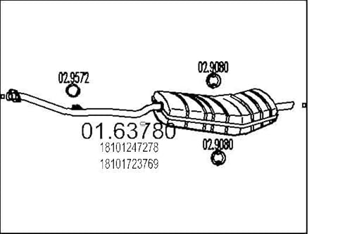 MTS Company 01.63780 Endschalldämpfer von エムテクノ MTS