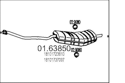 MTS Company 01.63850 Endschalldämpfer von エムテクノ MTS