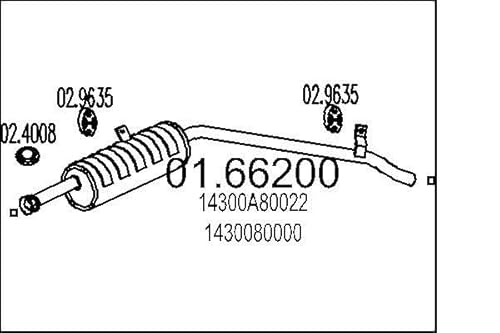 MTS Company 01.66200 Endschalldämpfer von エムテクノ MTS