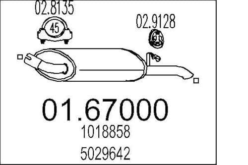 MTS Company 01.67000 Endschalldämpfer von エムテクノ MTS