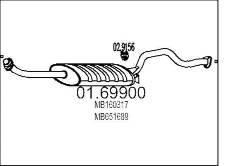 MTS Company 01.69900 Endschalldämpfer von エムテクノ MTS