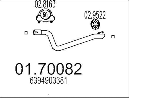 MTS Company 01.70082 Abgasrohr von エムテクノ MTS