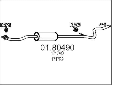 MTS Company 01.80490 Mittelschalldämpfer von エムテクノ MTS