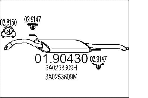 MTS Company 01.90430 Endschalldämpfer von MTS