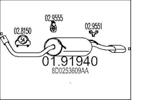 MTS Company 01.91940 Endschalldämpfer von エムテクノ MTS