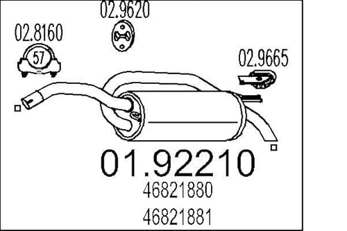 MTS Company 01.92210 Endschalldämpfer von エムテクノ MTS