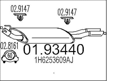 MTS Company 01.93440 Endschalldämpfer von エムテクノ MTS