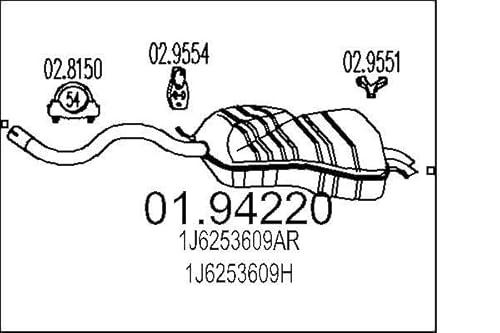 MTS Company 01.94220 Endschalldämpfer von エムテクノ MTS
