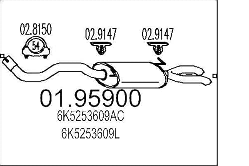 MTS Company 01.95900 Endschalldämpfer von エムテクノ MTS