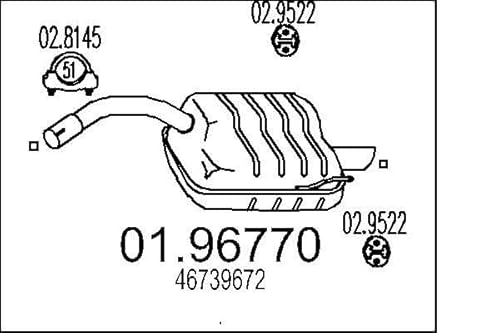 MTS Company 01.96770 Endschalldämpfer von エムテクノ MTS