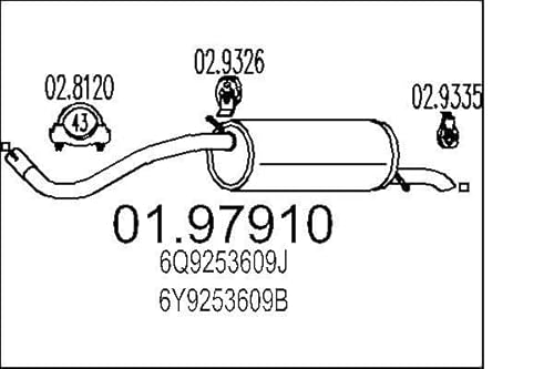 MTS Company 01.97910 Endschalldämpfer von MTS Company